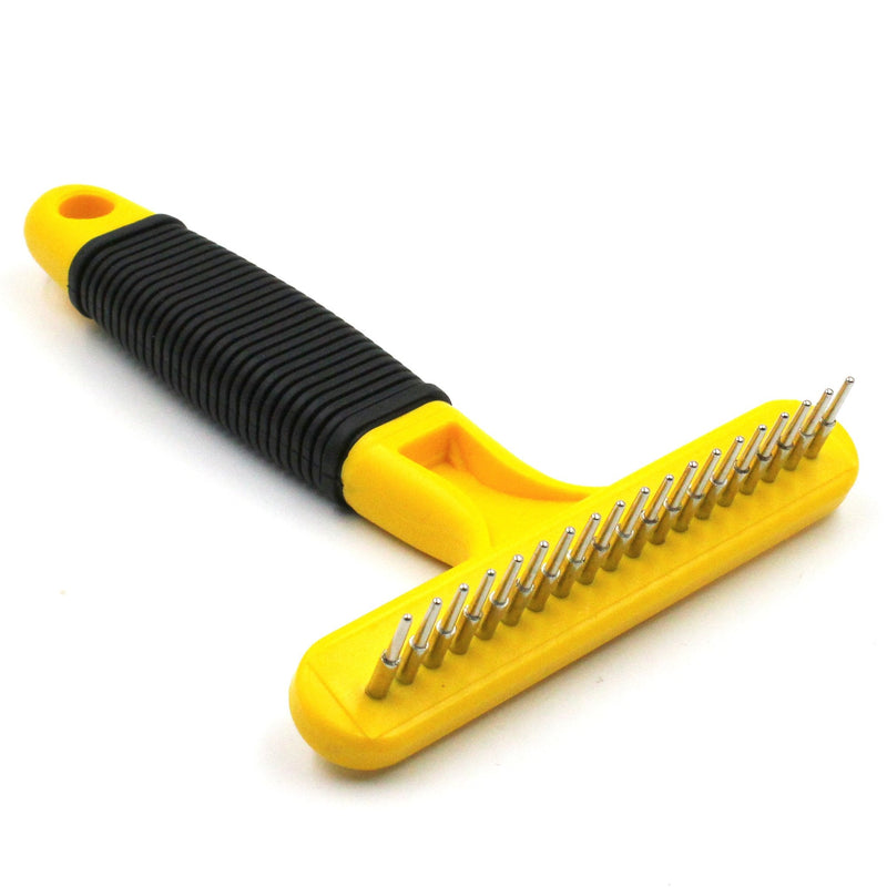 Pet Republique Dog Dematting Comb Rake – Undercoat Mat Brush - Knot Out for Dogs, Cats, Rabbits, Any Long Haired Breed Pets - Undercoat Rake Design - BeesActive Australia