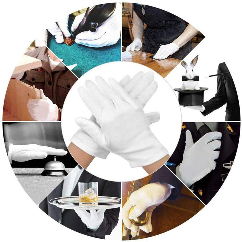 2 PAIRS SIZE 7 DERMATOLOGICAL COTTON GLOVES DRY SKIN ECZEMA MOISTURISING CREAM 7 Number Size White - BeesActive Australia