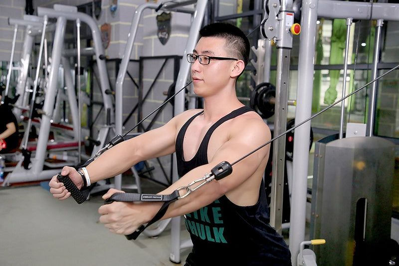 KYLIN SPORT Upgraded Cable Machine Attachments Resistance Bands Handles Grips Fitness Strap Stirrup Handle Cable Attachment Silicon Grip with Solid ABS Cores - BeesActive Australia