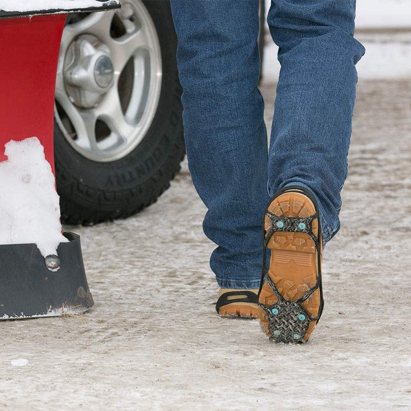 Due North Industrial Light Footwear Traction Aid with 6 Ice Diamond Military Grade Tungsten Carbide Spikes, Rubber, Black, Unisex, L/XL, V3550170-L/XL Large/X-Large - BeesActive Australia