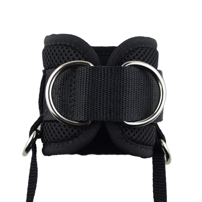 YCYU Upgrade Cable Machine Ankle Straps Fitness Cuffs for Men & Women, Neoprene Padded 4 D-Ring Heavy Duty Home Gym Cable Attachment for Glute Leg Butt Workout - BeesActive Australia