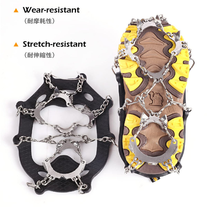 TRIWONDER Kids Crampons Ice Cleats Traction Snow Grips for Boots Shoes, Children 13 Stainless Steel Spikes for Hiking Fishing Walking Climbing Jogging Mountaineering Small - BeesActive Australia