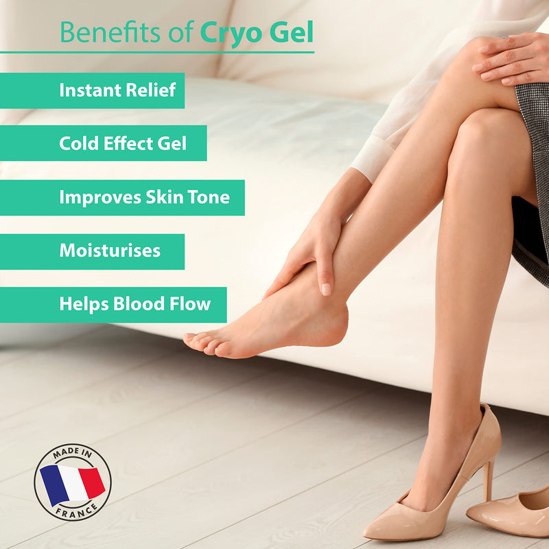 Cryo gel Heavy legs relief - Muscle gel - Cooling gel - Anti-Cellulite gel - Sore muscle rub - Aching Joints - Gel max strength - Swollen legs - Special Cooling Action - 500ml - 17.59 fl oz - BeesActive Australia