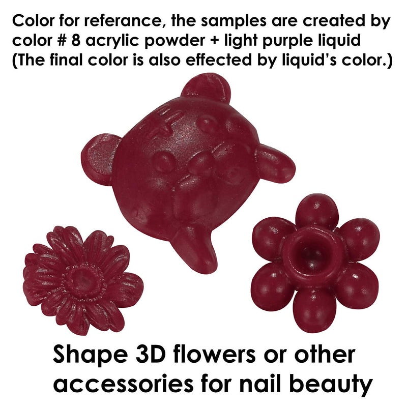 C&I Acrylic Powder, 8 Deep Red, 3 D Nail Flower, Sculpting Nail Powder, 1.4 oz, 40 g - BeesActive Australia