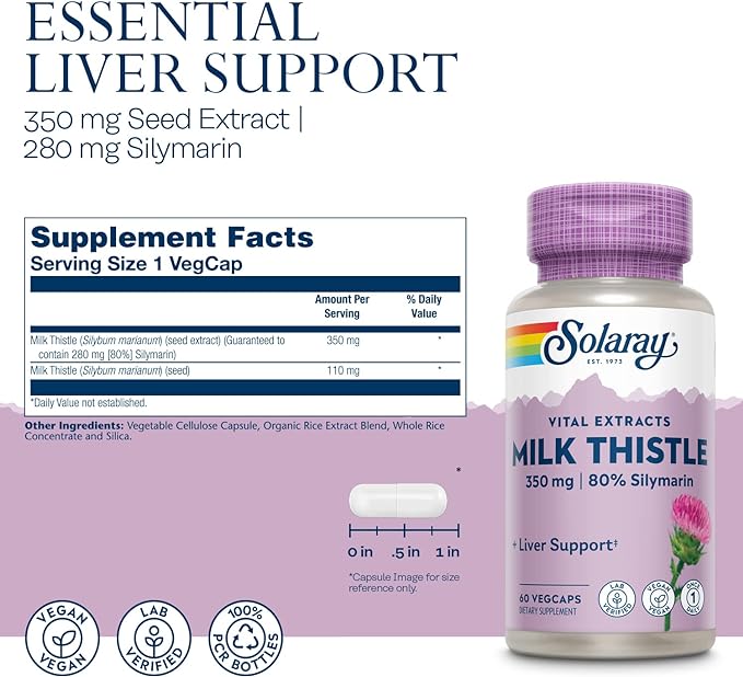 SOLARAY Milk Thistle One Daily - BeesActive Australia