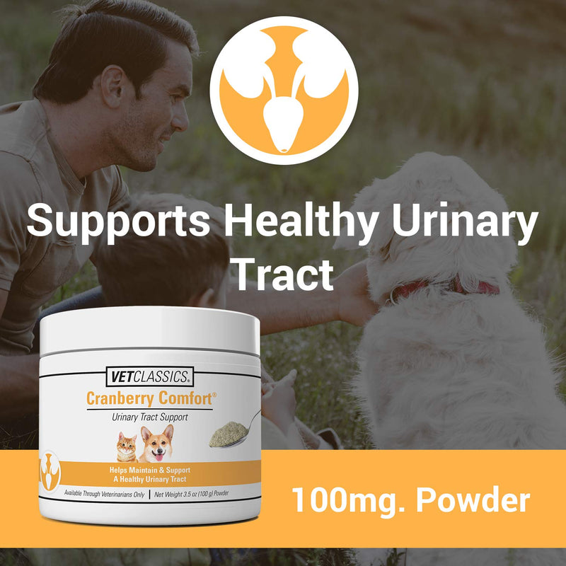 Vet Classics Cranberry Comfort Urinary Tract Pet Supplement for Dogs, Cats – Maintains Dog Bladder Health, Cat Bladder Control – Pet Supplements for Incontinence 100 gm - BeesActive Australia