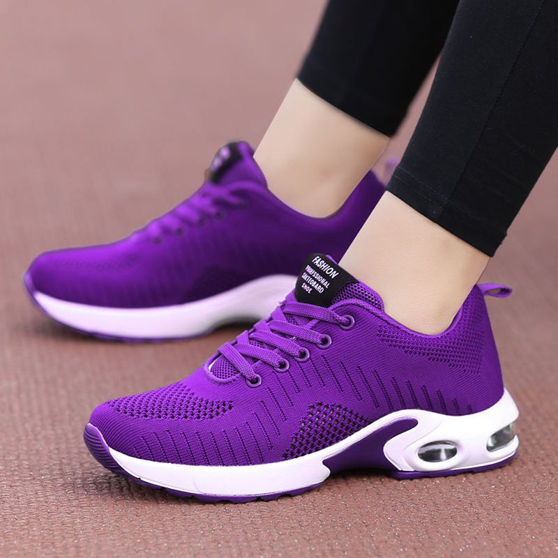 FLARUT Running Shoes Womens Lightweight Fashion Sport Sneakers Casual Walking Athletic Non Slip 8.5 Purple-c - BeesActive Australia