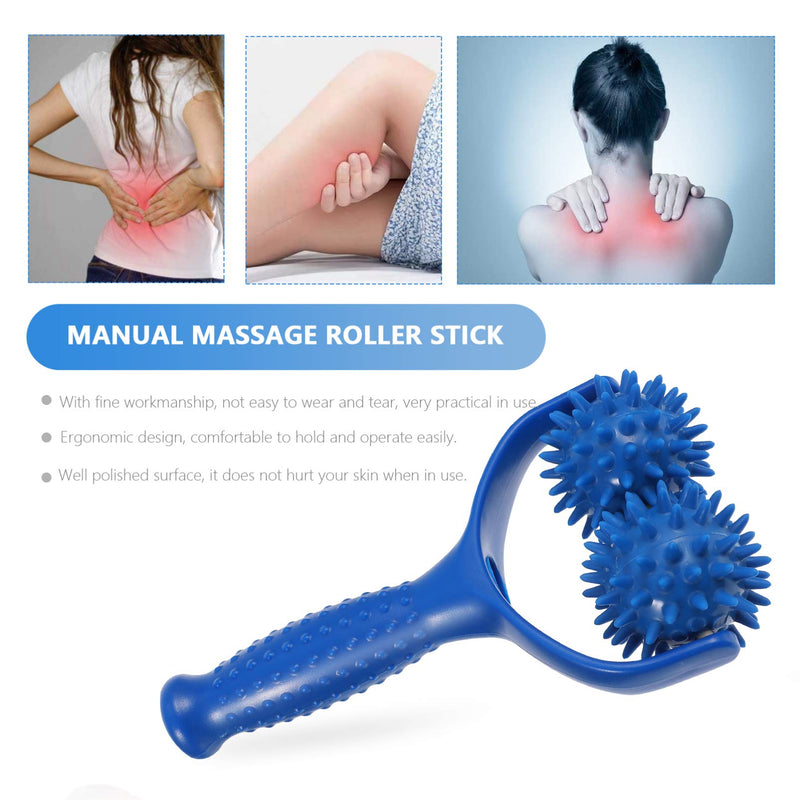 Healifty PVC Muscle Relaxer Roller Muscle Roller Stick Handheld Foam Roller Massager for Back Neck Arm Leg (Blue) - BeesActive Australia