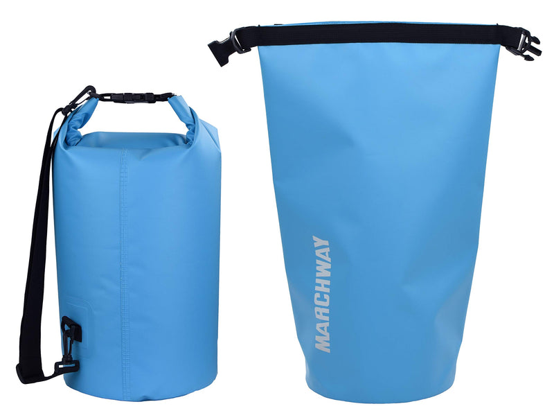 [AUSTRALIA] - MARCHWAY Floating Waterproof Dry Bag 5L/10L/20L/30L/40L, Roll Top Sack Keeps Gear Dry for Kayaking, Rafting, Boating, Swimming, Camping, Hiking, Beach, Fishing Light Blue 10L 