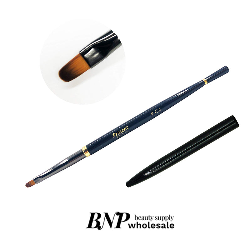 Present by BNP 1 Pc Black Nail Art Tool Brush Polish Acrylic Gel UV Design Adhesive Liner Pen for Manicure Beauty Nail Acrylic Nails (C4) C4 - BeesActive Australia