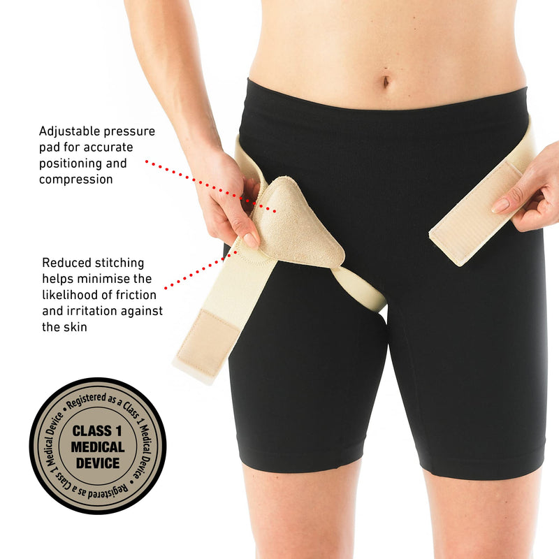 Neo-G Lower Hernia Support for Men and Women - Inguinal Hernia Support - Hernia Belt Reduces Symptoms of Overstrain & Exertion - Truss for Hernia Breathable & Adjustable - L - Right LARGE-RIGHT:Â 39.4 - 49.2 In / 100 - 125 cm - BeesActive Australia