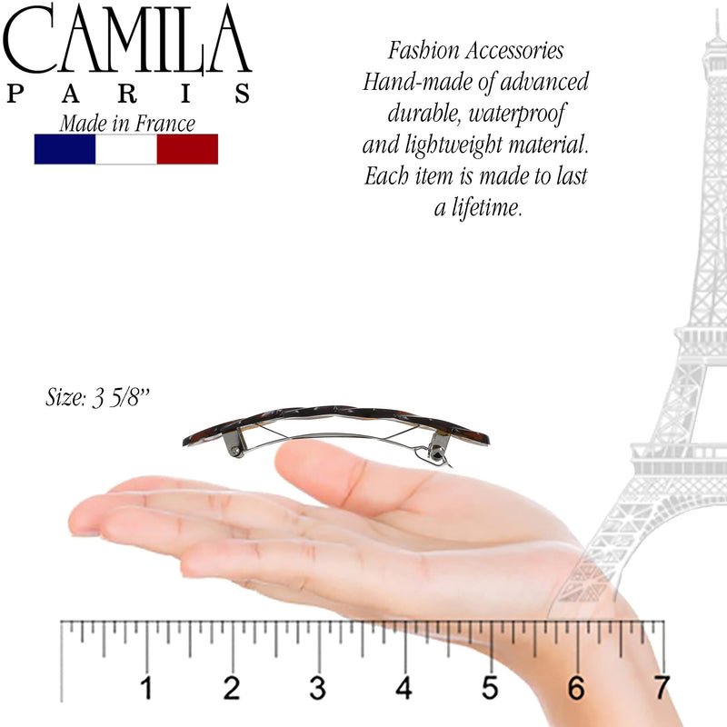 Camila Paris CP2374 French Hair Clip for Women, Set of 6 Extra Small Tortoise Shell Girls Hair Claw Clip Fashion Styling Hair Accessories for Women, Ladies Strong Hold Grip Clamp, Made in France Tortoise Shell 1" - BeesActive Australia