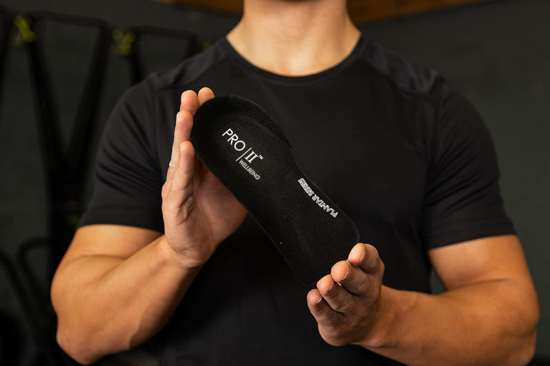 PRO 11 WELLBEING 1 Pair of Slim Fit 3/4 Orthotic Insoles with Heel Pad for Plantar Fasciitis (9/10.5 UK, Black) 9/10.5 UK - BeesActive Australia