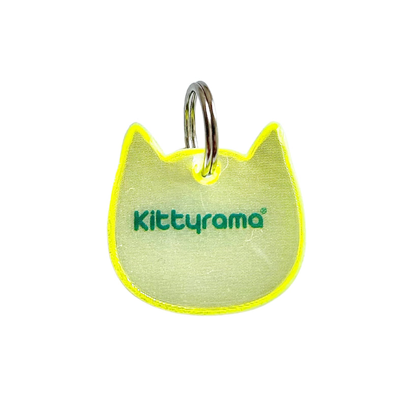 Kittyrama Reflective Cat Charm. Safety Cat Tag. Lightweight, High Visibility, Waterproof. Fits All Reflective Cat Collars. Other Styles Available Yellow Ninja Cat - BeesActive Australia