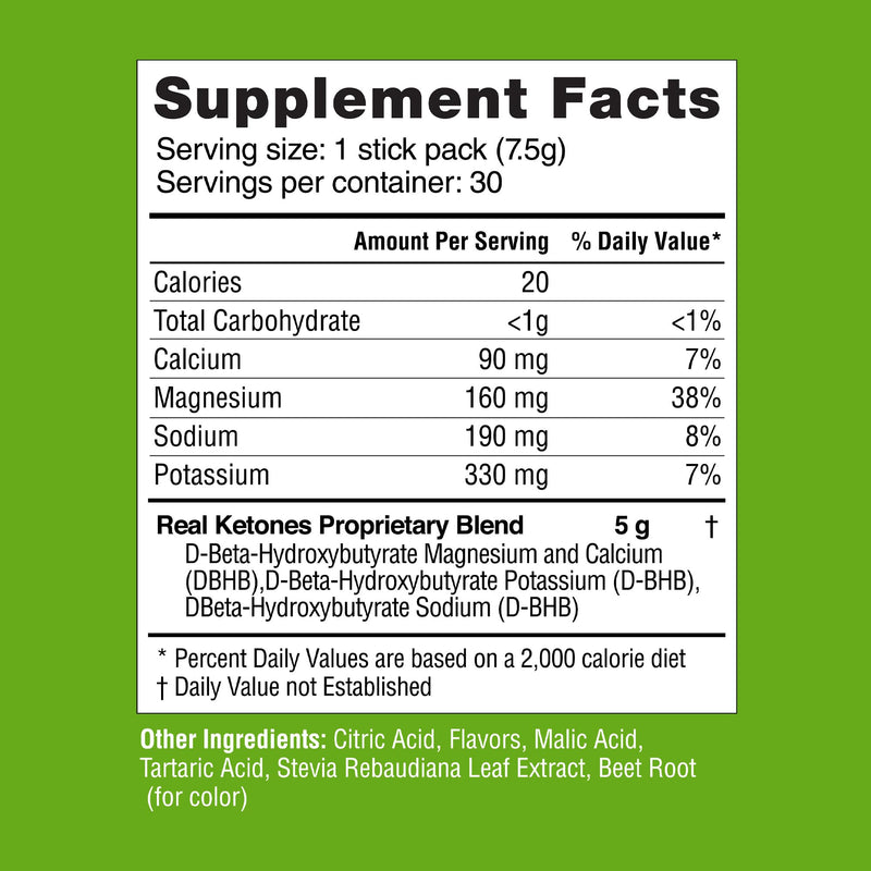 Real Ketones Shift Watermelon Exogenous Keto D BHB Powder + Keto Electrolytes, 30 Drink Mix Packets for Rapid Ketosis - BeesActive Australia