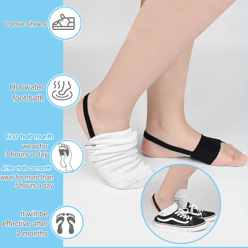 DYKOOK Tailors Bunion Corrector 1Pair Bunionette Sleeves Built-in Gel Pads Silicone Cover Guard With Non-slip Strap to Relief Bunion Pinky Toe Pain, Straighten Bunionette,Overlapping toe(Black-Large) L Black - BeesActive Australia