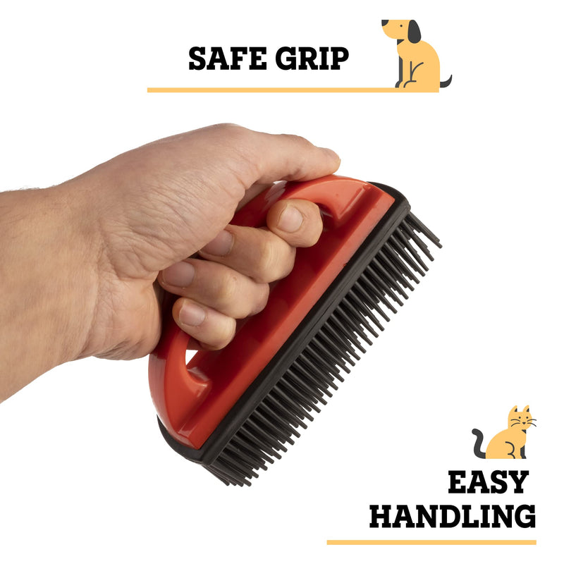 vitazoo Pet Hair Remover Brush for Couch & Carpet in Red/Black - Cat Hair Remover for Clothes with Soft Bristles - Dog Fur Remover for Car Interior and Home Furniture - BeesActive Australia
