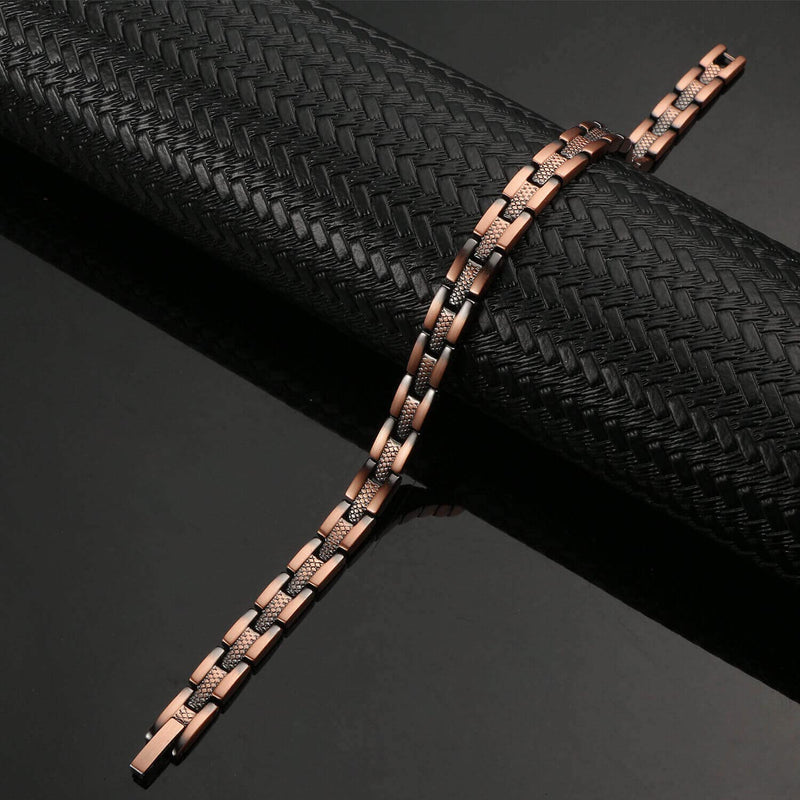 MagEnergy Pure Copper Magnetic Bracelet for Women Copper Wristband with 3500 Gauss Magnets Adjustable Jewelry Gifts (Copper) - BeesActive Australia