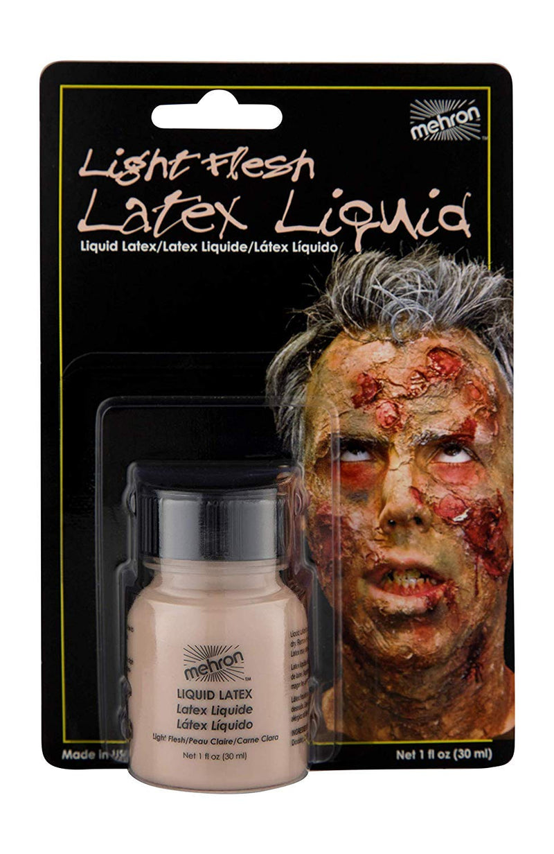 Mehron Makeup Liquid Latex (1 oz) (Light Flesh) 1 Ounce Light Flesh - BeesActive Australia