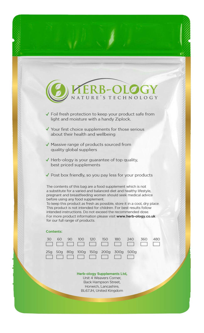 Herb-Ology Pygeum Capsules | 60 Pygeum Supplements - 1600mg Suitable for Vegetarians & Manufactured in The UK - BeesActive Australia