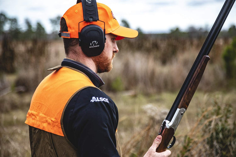 Walker's Razor Slim Passive Earmuffs Ultra Low Profile 27dB NRR Light Weight Coral - BeesActive Australia