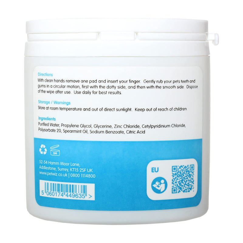 Dental Finger Wipes with Spearmint Oil for Dogs & Cats. Removes Plaque & Tartar, Care for Gums & No Rinsing Required. - BeesActive Australia
