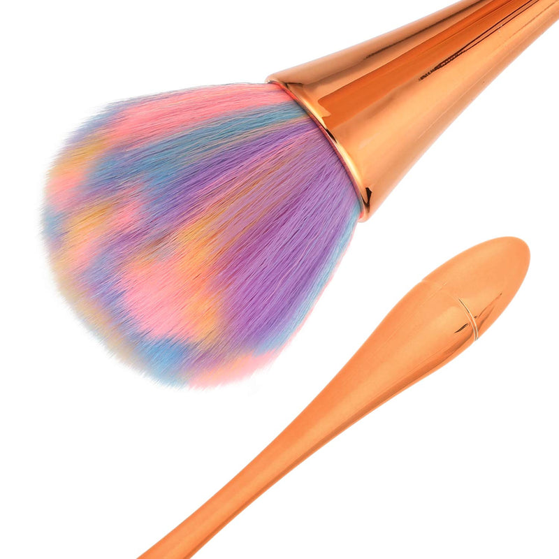 Mwoot Nail Art Dust Brush, Colorful Nail Brush Remover Cleaner For Acrylic UV Gel Nail Powder Rhinestones Makeup Foundation Brush (Rose Gold) - BeesActive Australia
