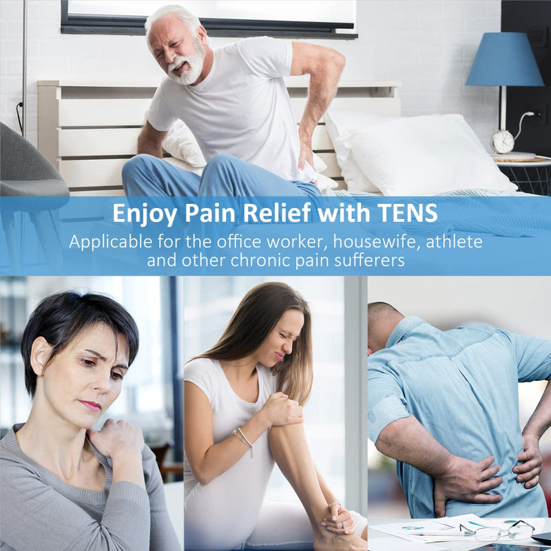 Comfytemp Wirelss TENS Machine for Pain Relief, Nerve Muscle Stimulator for Pain Management with 15 Modes, 2 Pads, Rechargeable TENS Unit for Back, Neck, Shoulder, Knee, Arthritis Sciatica Cramps Pain - BeesActive Australia