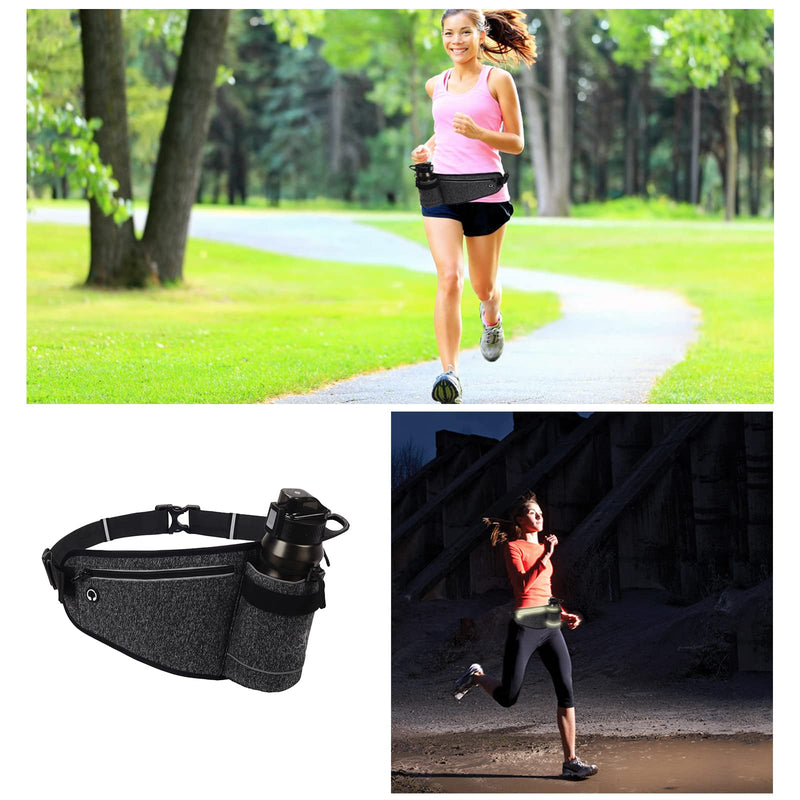 Running Belt Hydration Waist Pack with Water Bottle Holder Night Reflective Fanny Pack Hiking Waist Bag Compatible with iPhone for Men Women for Marathon, Fitness Training, Cycling,Hiking and Jogging - BeesActive Australia