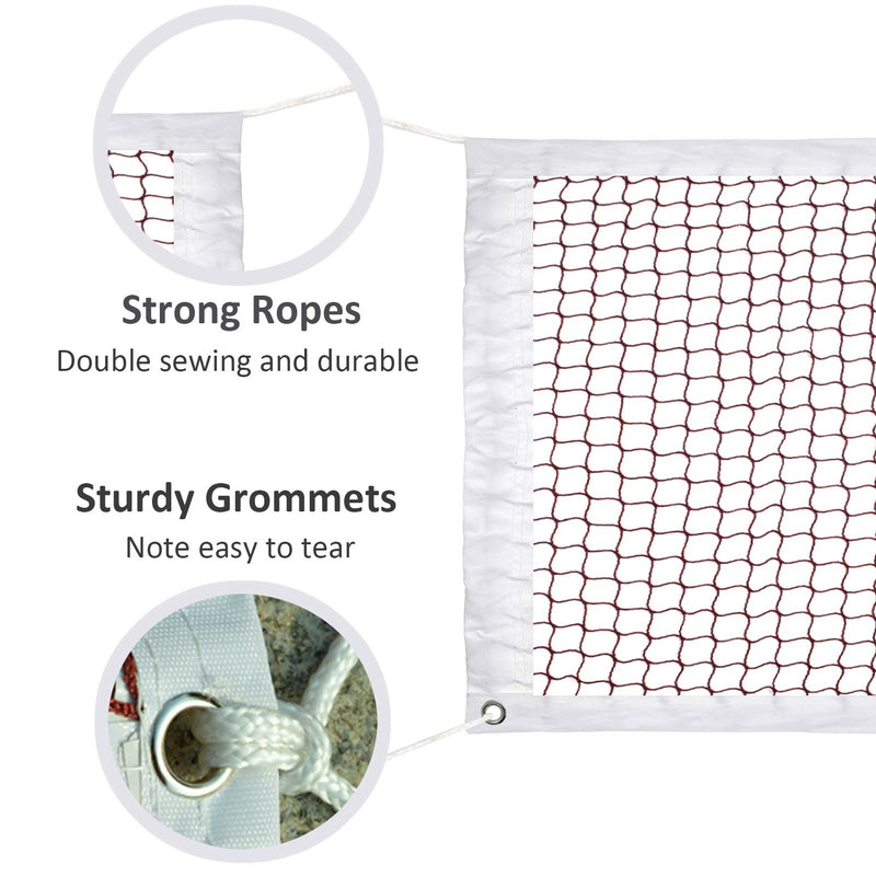 Glodwheat Badminton Net Sports Outdoor Indoor Fitness Badminton Pickleball Replacement Net for Backyard Beach Garden Schoolyard (20 FT x 2.5 FT) - BeesActive Australia
