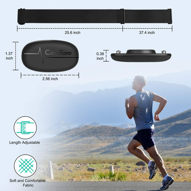 CooSpo Heart Rate Monitor Chest Strap with ANT+ USB for Zwift - BeesActive Australia