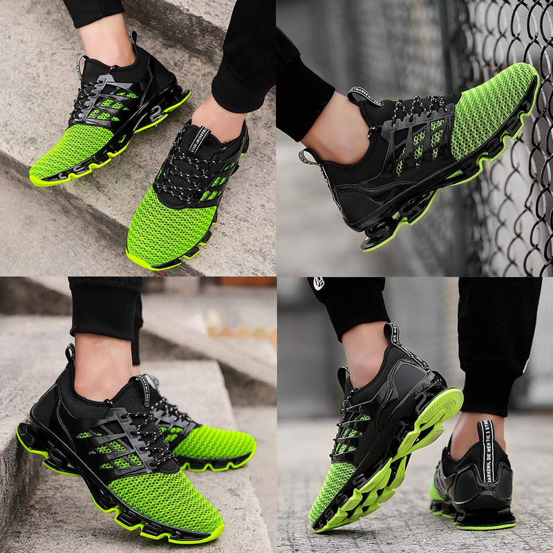 [AUSTRALIA] - SKDOIUL Sport Running Shoes for Mens Mesh Breathable Trail Runners Fashion Sneakers 8 8066-green 