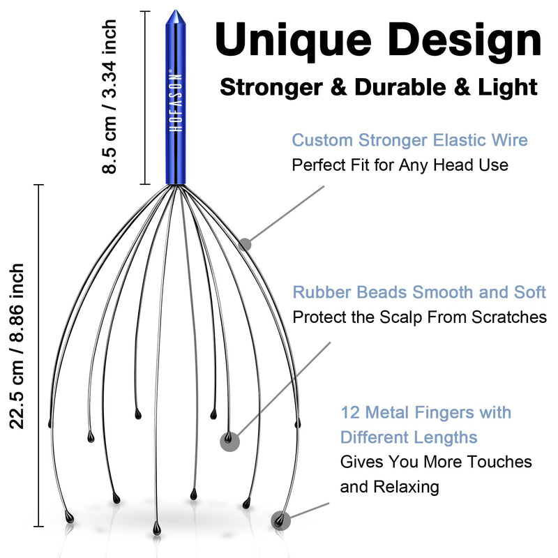 Scalp Massagers, Handheld Head Massage Tingler Novelty Gifts for Men Women, Scratcher for Deep Relaxation, Hair Stimulation and Stress Relief, Stocking Fillers Birthday Christmas Gifts (1 Pack) 1 Pack - BeesActive Australia