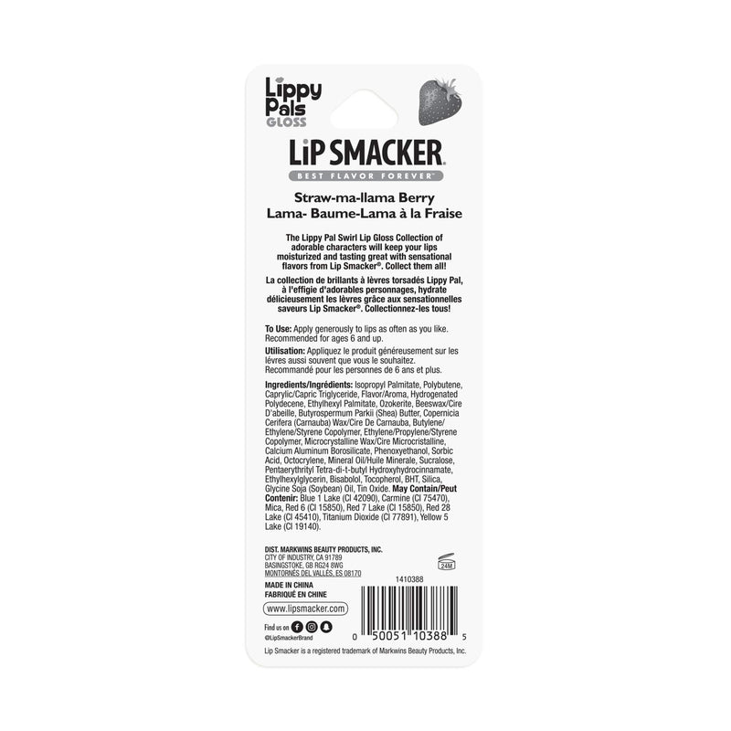 Lip Smacker Lippy pal swirl lip gloss, Llama - Straw-Ma-Llama Berry, 0.14 Ounce - BeesActive Australia