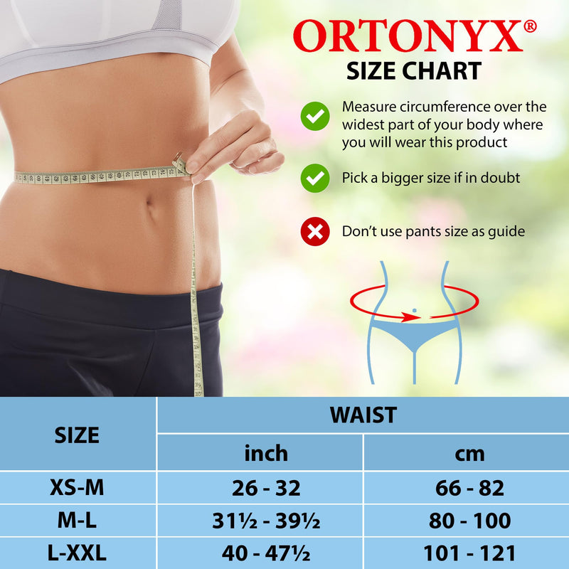 ORTONYX Back Brace for Lower Back Pain, Back Support Belt for Women & Men, Breathable Lower Back Brace with Lumbar Pad, Lower Back Pain Relief for Herniated Disc, Scoliosis, Sciatica/Black L-XXL L-XXL (40"-47.5") Black - BeesActive Australia
