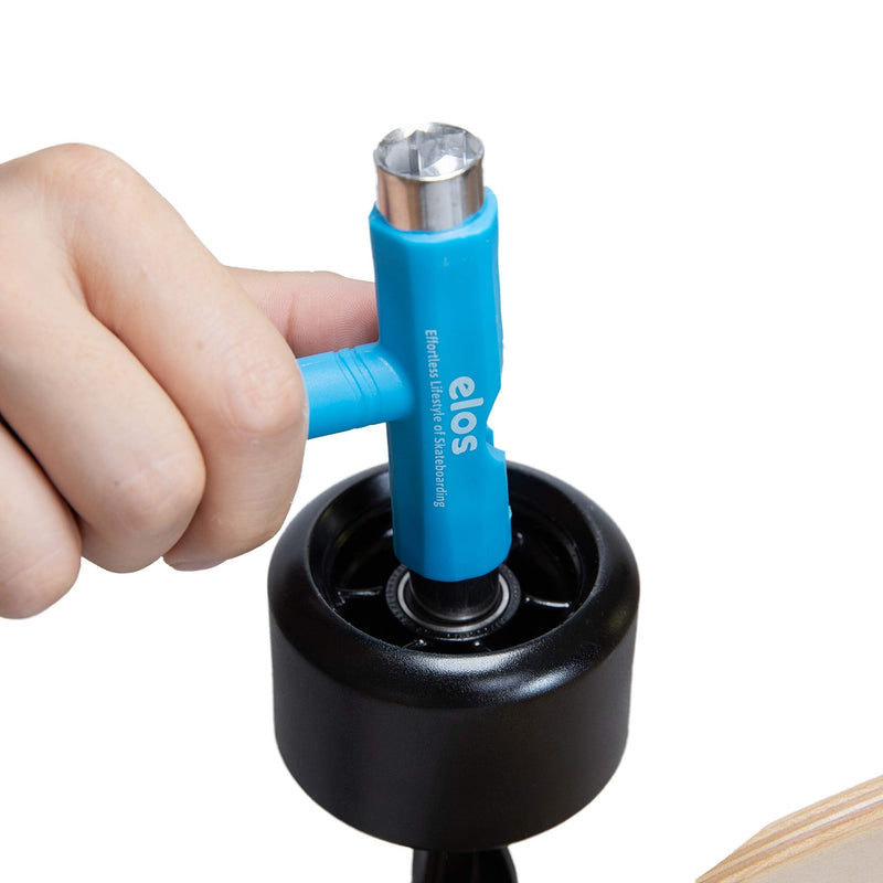 ELOS All-in-One Skate Tool - a Portable t Tool kit for Longboard Skateboard with T-Type Allen Wrench L-Type Phillips Head Screwdriver. Blue - BeesActive Australia