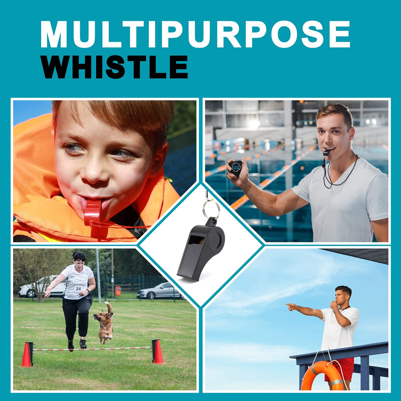 AMBITIONJUMP Plastic Whistles with Lanyard, 8 Pack Sports Whistle Bulk for Coach, Referee, Lifeguard, School, Soccer, Emergency(Multicolor) - BeesActive Australia