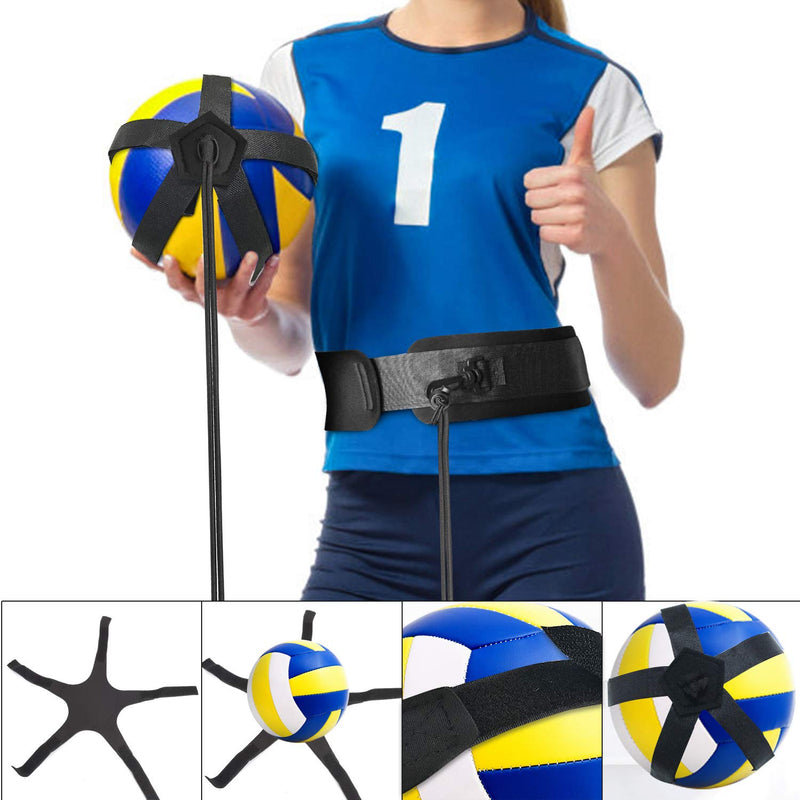 [AUSTRALIA] - TOBWOLF Volleyball Training Pass Rite Aid Resistance Band, Elastic Volleyball Resistance Belt Set for for Practicing Serving, Arm Swing Passing, Agility Training Training Belt with Waist Belt & Ball Pouch & Hand Strap 