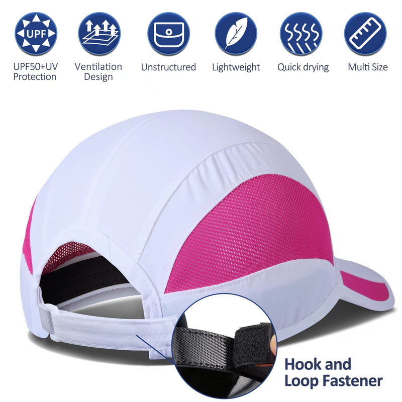 GADIEMKENSD Outdoor Running Hat Unstructured Sports Cap Quick Dry Mesh for Adults White 7-7 1/2 - BeesActive Australia
