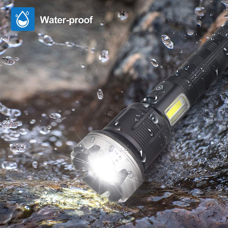 VASTFIRE Adjustable Beam Flashlights High Lumens 5000 Best Rechargeable Flashlight for Emergencies Camping the Most Powerful XHP 90 LED Bright than xhp p50 XHP70 - BeesActive Australia