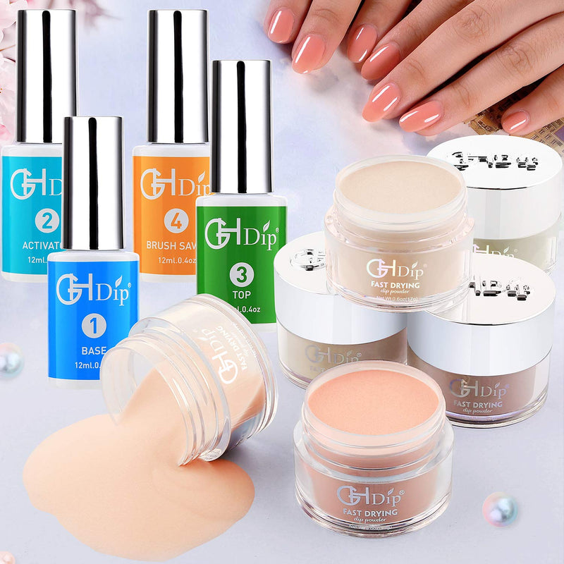 Dip Powder Nail Kit Acrylic Nail Dip Powder Kit G643 (6 nude color) - BeesActive Australia