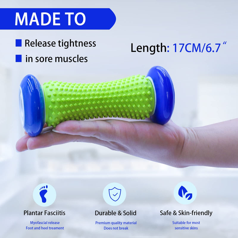 Foot Massage Roller Stick Wrists and Hard Spiky Ball Set for Plantar Fasciitis Recovery, Wrists and Forearms Exercise, Arm Pain, Trigger Point - Designed to Relieve Stress and Tight Muscles Relax - BeesActive Australia