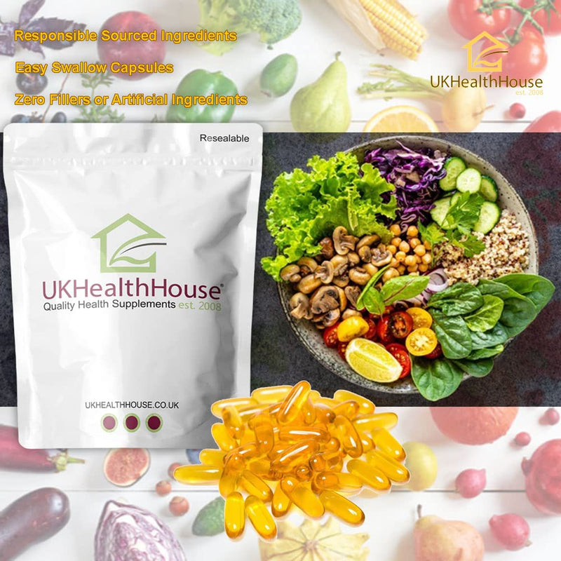 UKHealthHouse Evening Primrose Oil �?EPO Capsules, 1000mg x 360 Softgels � High Strength Omega 6 GLA Content �?Great for Skin, Immune System, Hormonal Pain, Hot Flushes & Women�s Health 360 Count (Pack of 1) - BeesActive Australia