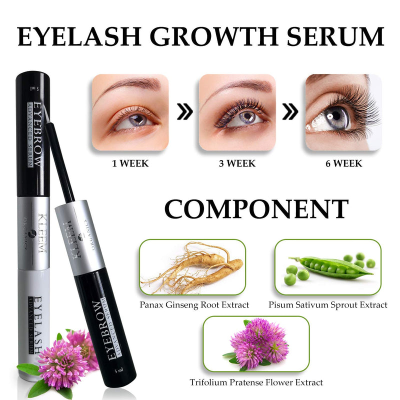 2-in-1 Eyelash Growth Serum & Eyebrow Growth Serum for Longer, Fuller Lashes & Brows - Natural & Organic Lash Growth Serum and Eyebrow Hair Growth Enhancer - Day and Night Lash Boost Serum - 0.34 oz - BeesActive Australia