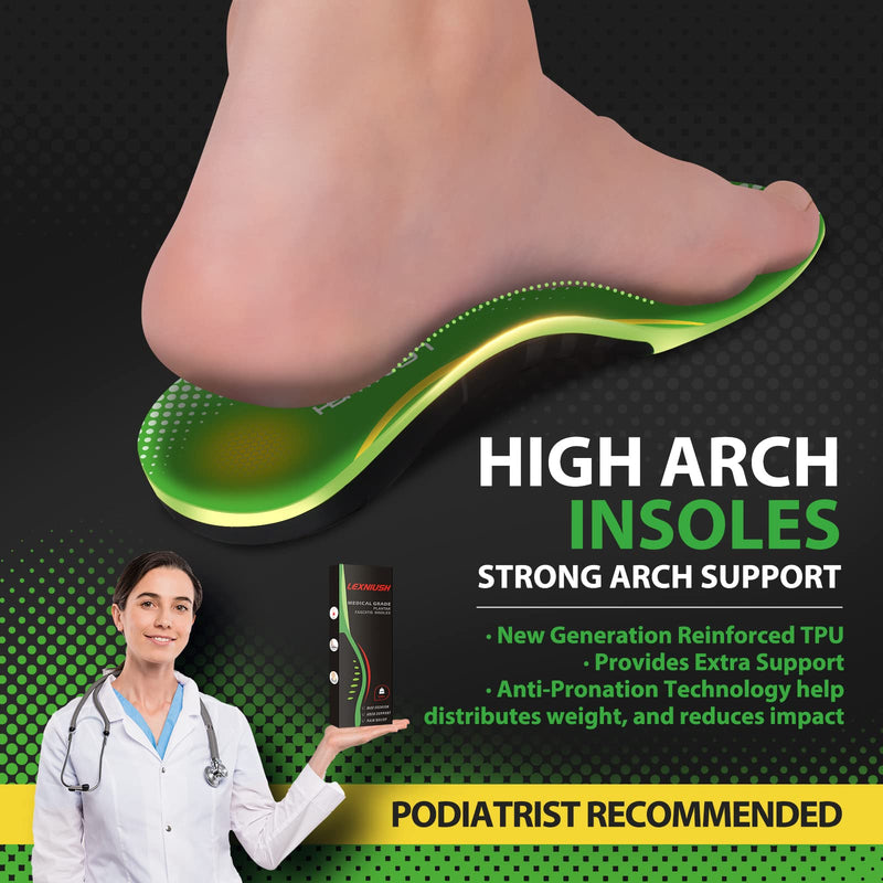 (220+lbs) Plantar Fasciitis Arch Support Insoles for Women Men - Orthotic Insoles for Flat Feet High Arch - Best Boot Work Shoe Insole for OverPronation, Metatarsalgia, Heel Pain Relief Foot Pain Green UK: 9-10.5 - BeesActive Australia