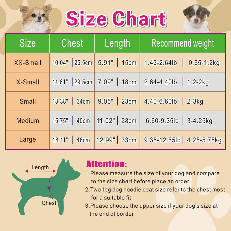 Jecikelon Winter Dog Hoodie Sweatshirts with Pockets Warm Dog Clothes for Small Dogs Chihuahua Coat Clothing Puppy Cat Custume Coffee - BeesActive Australia