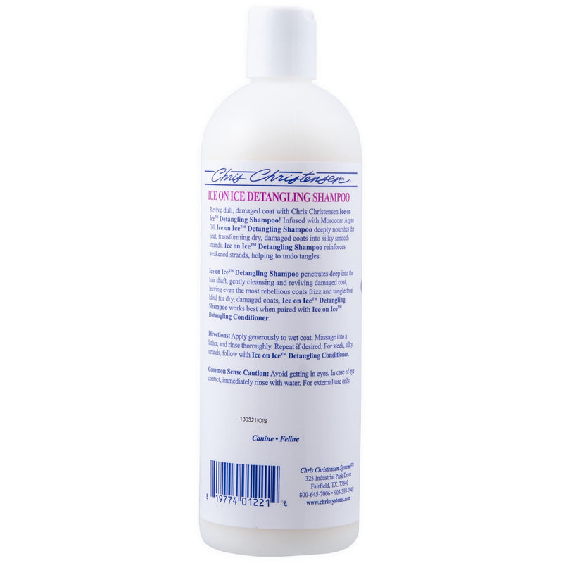 Chris Christensen Ice on Ice Shampoo & Conditioner 16 oz Bundle, Ice on Ice Detangling Shampoo + Detangling Conditioner + Dentangling/Finishing Spray, Groom Like a Professional, Made in USA - BeesActive Australia
