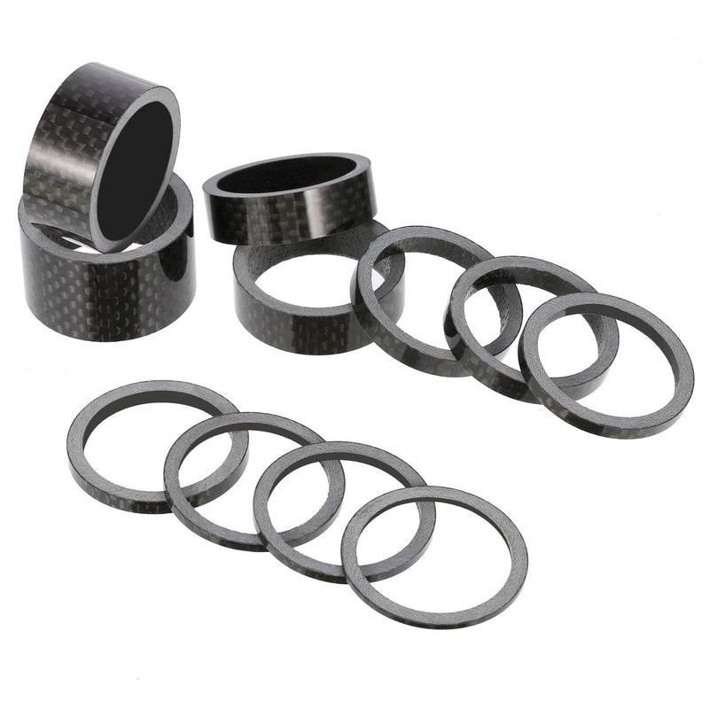 Sumind 11 Pieces Bike Carbon Fiber Headset Spacer Bicycle 1-1/8 Inch 20 15 10 5 3 2 1 mm, 7 Size - BeesActive Australia