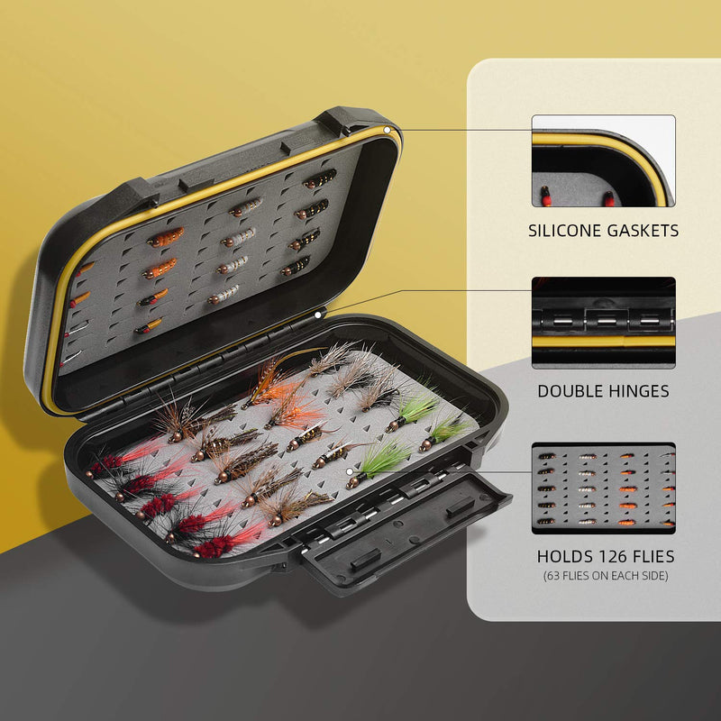 SF Fly Fishing Box Waterproof Double Sided Small Pocket Floatable - BeesActive Australia