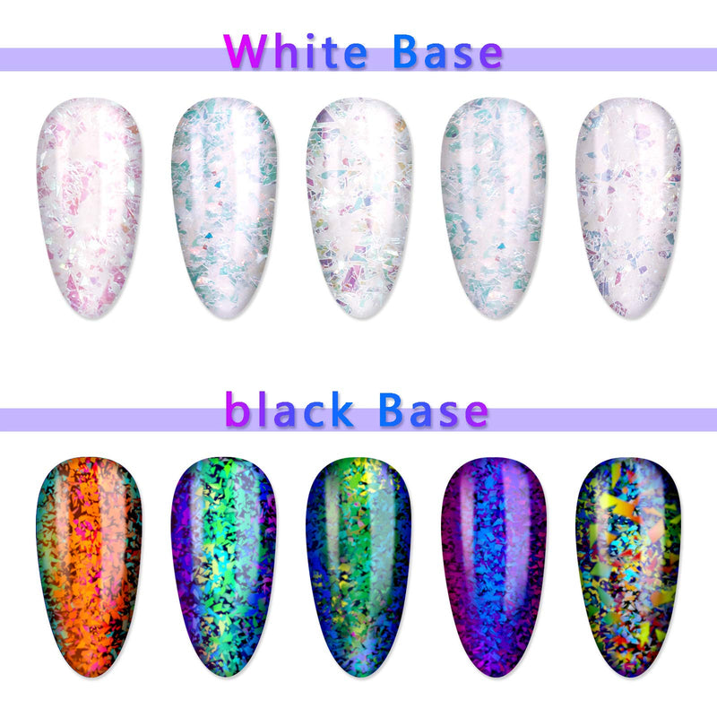 Holographic Powder Confetti Mermaid Nail Sequins Chameleon Cloud Paillette Nail Sequins Flakes for Nail Art Manicure Tips Decoration (10) 10 - BeesActive Australia